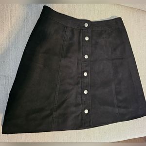 H&M Black Velvet Mini Skirt Size 4